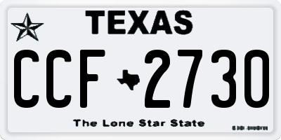 TX license plate CCF2730
