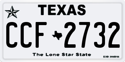 TX license plate CCF2732