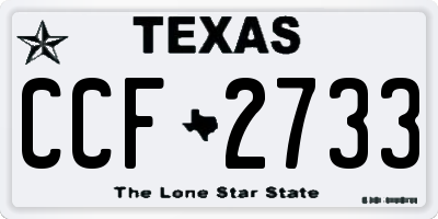 TX license plate CCF2733