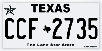 TX license plate CCF2735