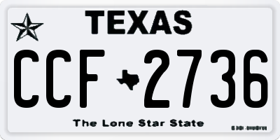 TX license plate CCF2736