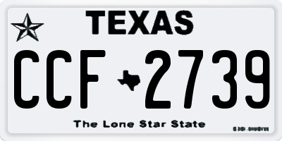TX license plate CCF2739