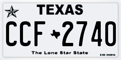 TX license plate CCF2740