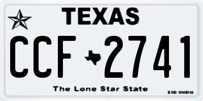 TX license plate CCF2741