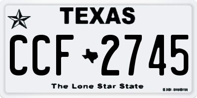 TX license plate CCF2745