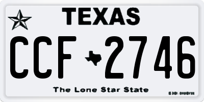 TX license plate CCF2746