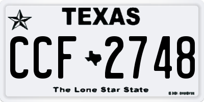TX license plate CCF2748