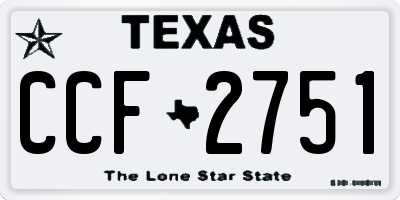 TX license plate CCF2751