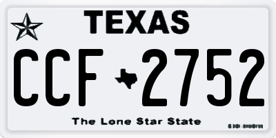 TX license plate CCF2752