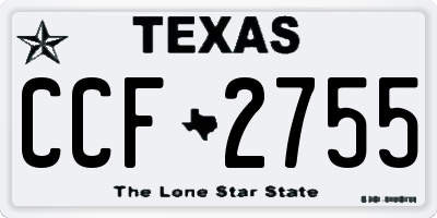 TX license plate CCF2755