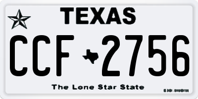 TX license plate CCF2756