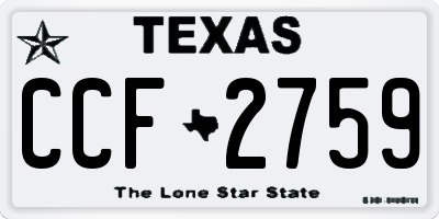 TX license plate CCF2759