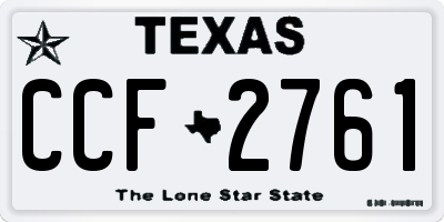 TX license plate CCF2761
