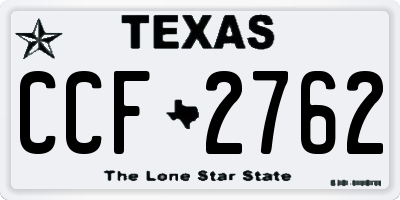 TX license plate CCF2762