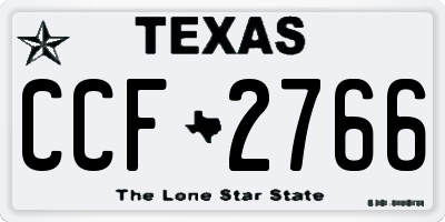 TX license plate CCF2766