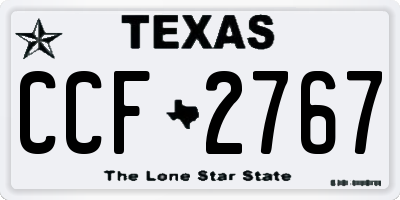 TX license plate CCF2767