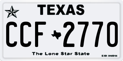 TX license plate CCF2770