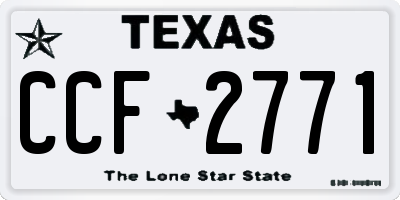 TX license plate CCF2771