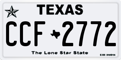 TX license plate CCF2772