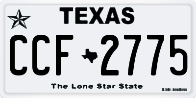 TX license plate CCF2775
