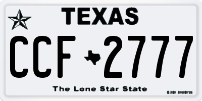 TX license plate CCF2777