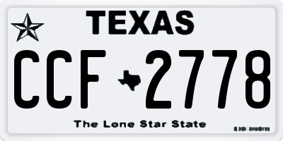 TX license plate CCF2778
