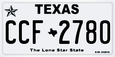 TX license plate CCF2780