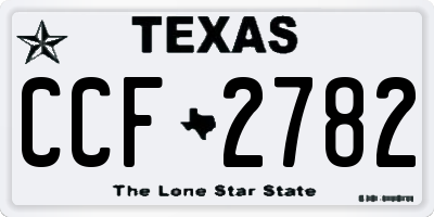 TX license plate CCF2782