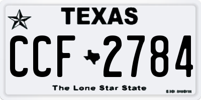 TX license plate CCF2784