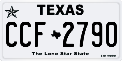 TX license plate CCF2790