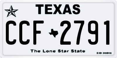TX license plate CCF2791