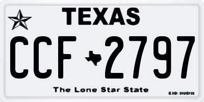 TX license plate CCF2797
