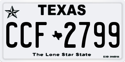 TX license plate CCF2799