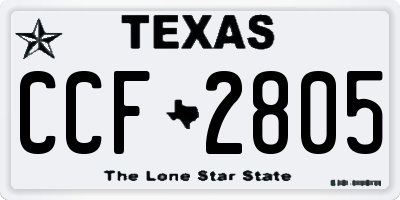 TX license plate CCF2805