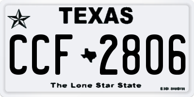 TX license plate CCF2806