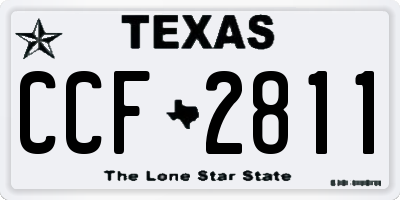 TX license plate CCF2811