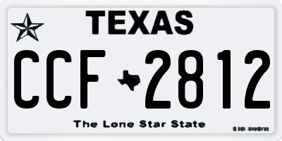 TX license plate CCF2812