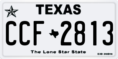 TX license plate CCF2813