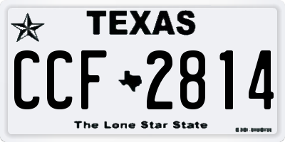 TX license plate CCF2814