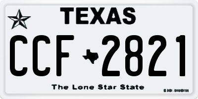 TX license plate CCF2821
