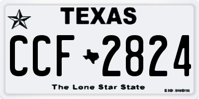 TX license plate CCF2824