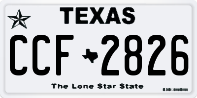 TX license plate CCF2826