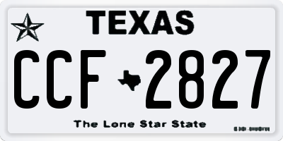 TX license plate CCF2827