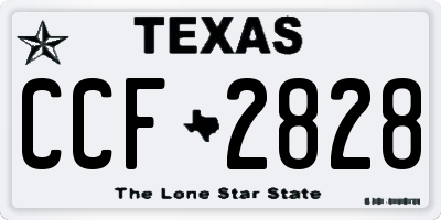 TX license plate CCF2828