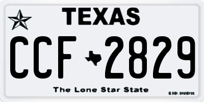 TX license plate CCF2829