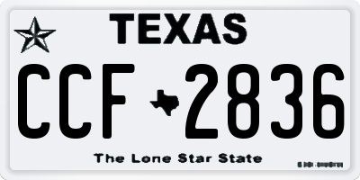 TX license plate CCF2836