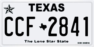 TX license plate CCF2841
