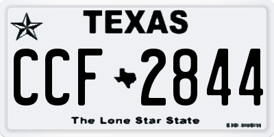 TX license plate CCF2844