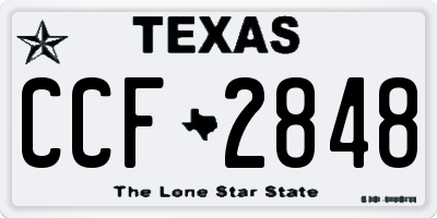 TX license plate CCF2848