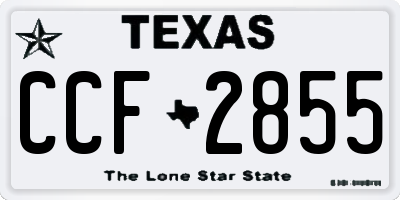 TX license plate CCF2855